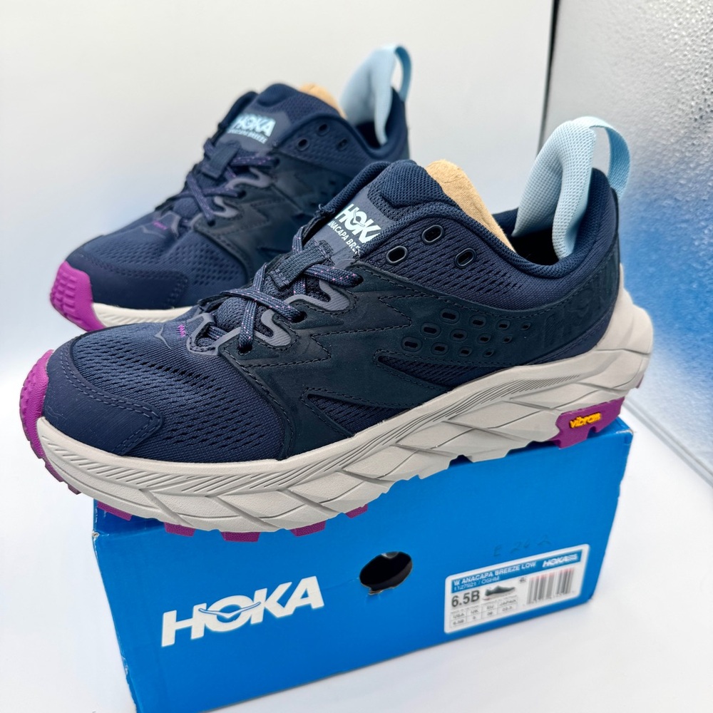 NWT Hoka Anacapa Breeze Low Women’s Hiking Shoes in Outer Space / Harbor Mist - Picture 7 of 16